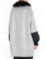 Однобортное пальто из шерсти и мохера с отстегивающимся воротником Moschino Boutique  –  Модель Верх-Низ1