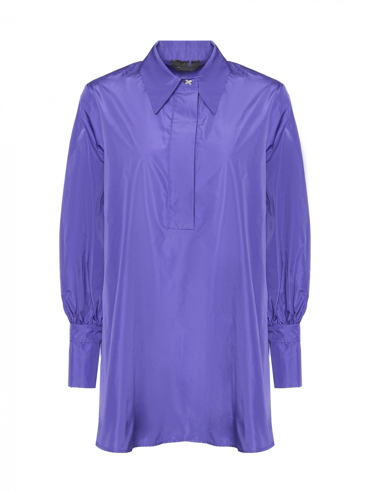 Однотонная блуза свободного кроя Marina Rinaldi  –  Общий вид  – Цвет:  Фиолетовый