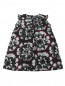 Платье хлопковое с цветочным узором Burberry  –  Общий вид