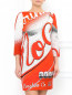 Платье-мини из хлопка с принтом Moschino  –  Модель Верх-Низ