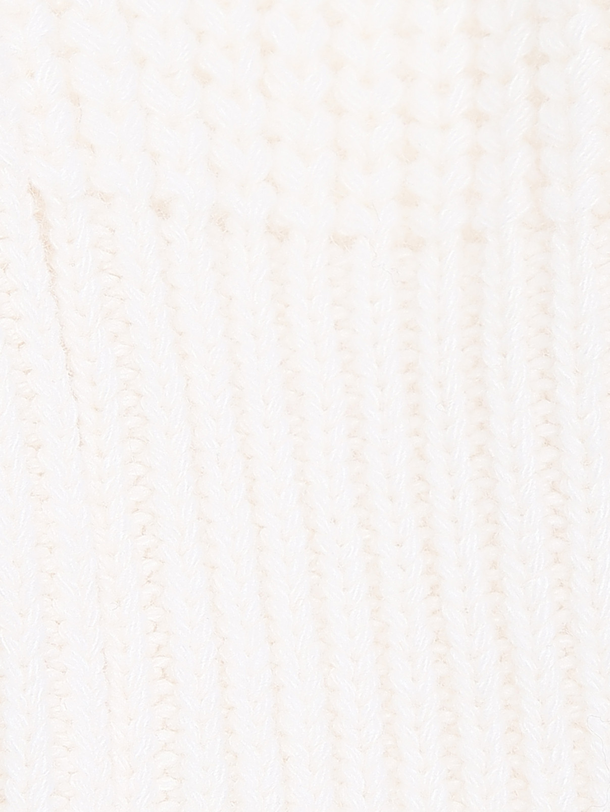Свитер комбинированной вязки с разрезом Ermanno Firenze  –  Деталь1  – Цвет:  Белый