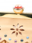 Клатч декорированный бусинами  с плечевым ремнем-цепью Moschino  –  Деталь