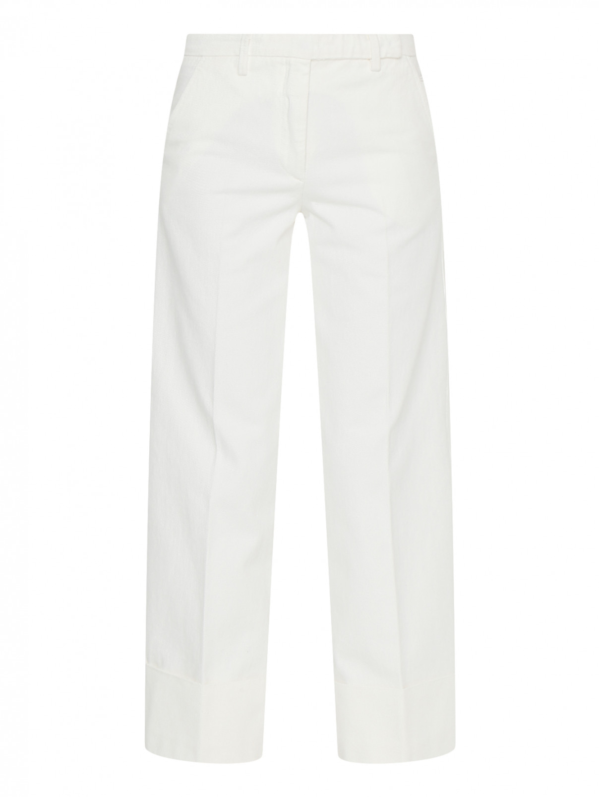 Укороченные джинсы широкого кроя Philosophy di Lorenzo Serafini  –  Общий вид  – Цвет:  Белый
