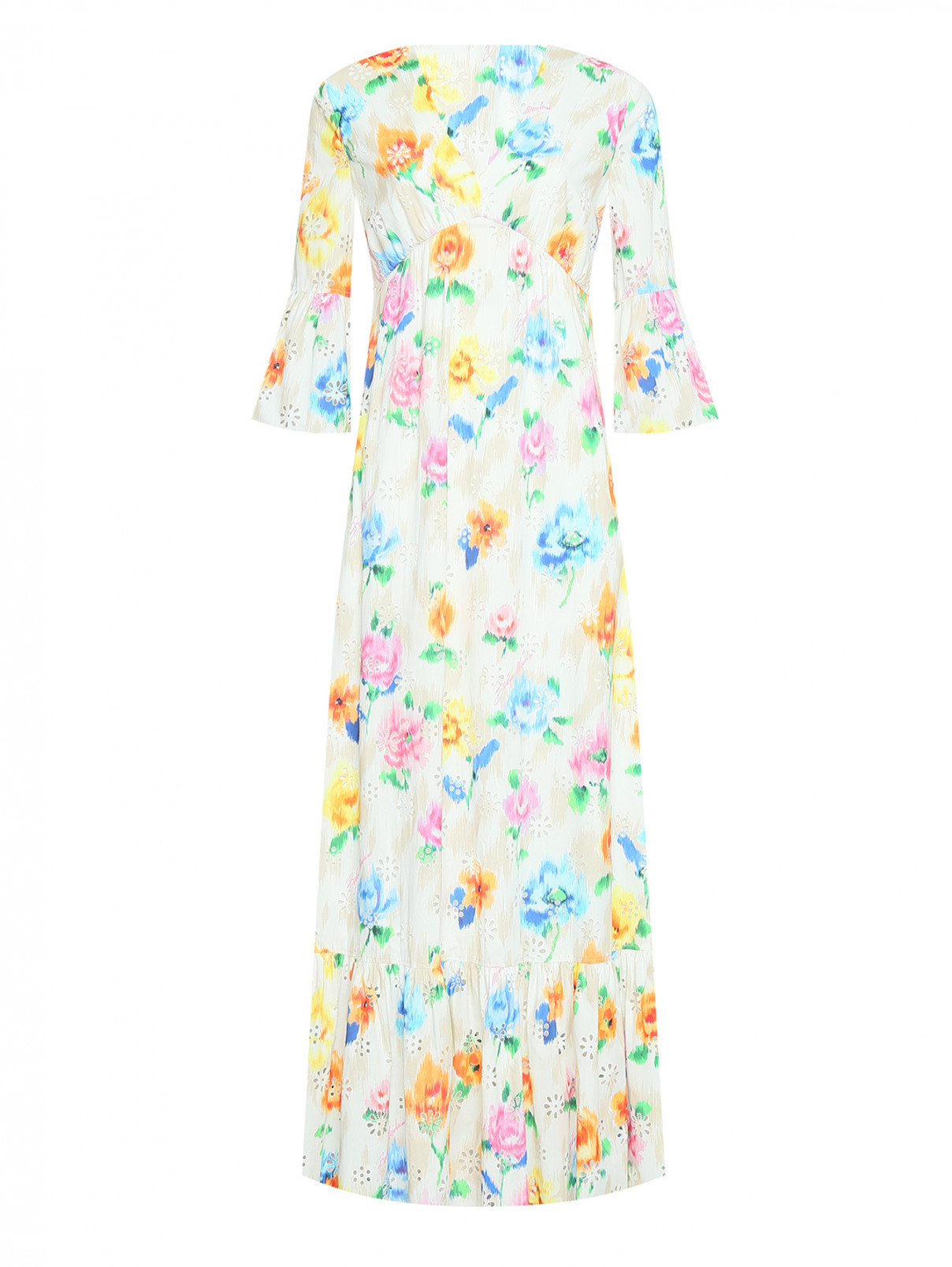 Платье из хлопка с цветочным узором Moschino Boutique  –  Общий вид  – Цвет:  Узор