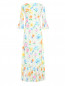 Платье из хлопка с цветочным узором Moschino Boutique  –  Общий вид