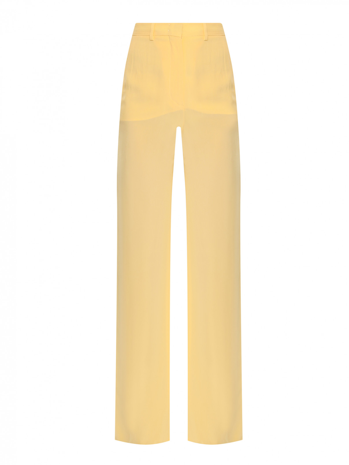 Брюки свободного кроя с карманами Sportmax  –  Общий вид  – Цвет:  Желтый