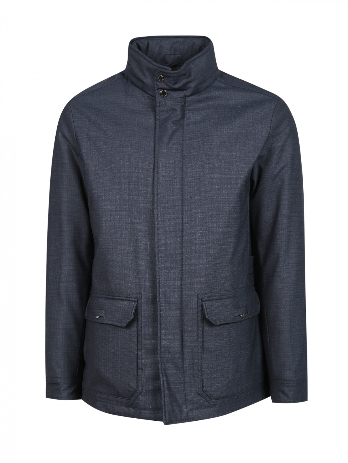 Куртка из шерсти на молнии Pal Zileri  –  Общий вид  – Цвет:  Синий