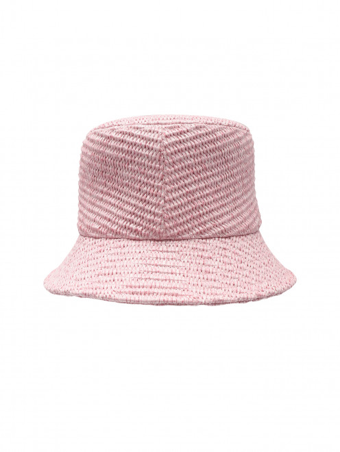 Однотонная плетеная шляпа - Обтравка2
