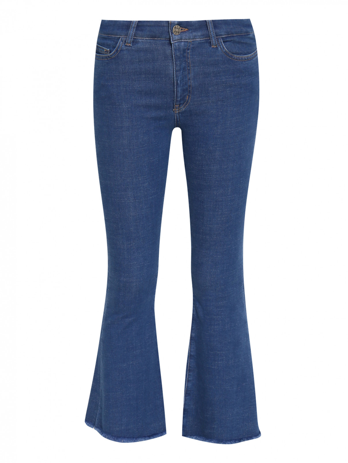 Расклешенные укороченные джинсы из эластичного денима M.i.h Jeans  –  Общий вид  – Цвет:  Синий