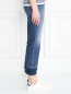 Укороченные джинсы с контрастной отделкой Weekend Max Mara  –  МодельВерхНиз2