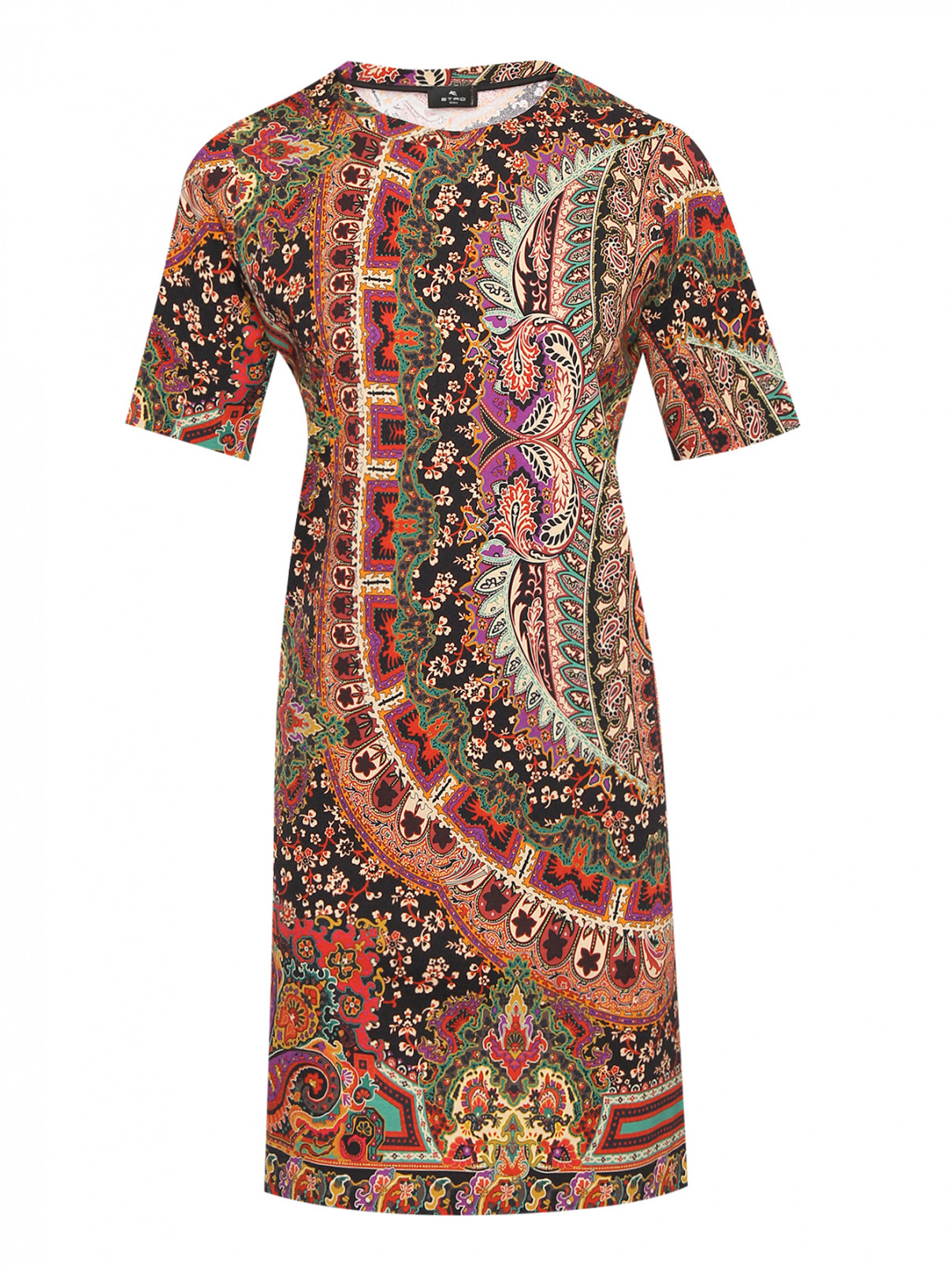 Платье из вискозы и шерсти с узором Etro  –  Общий вид  – Цвет:  Узор
