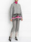 Трикотажные брюки с кружевной отделкой Ermanno Scervino  –  Модель Общий вид