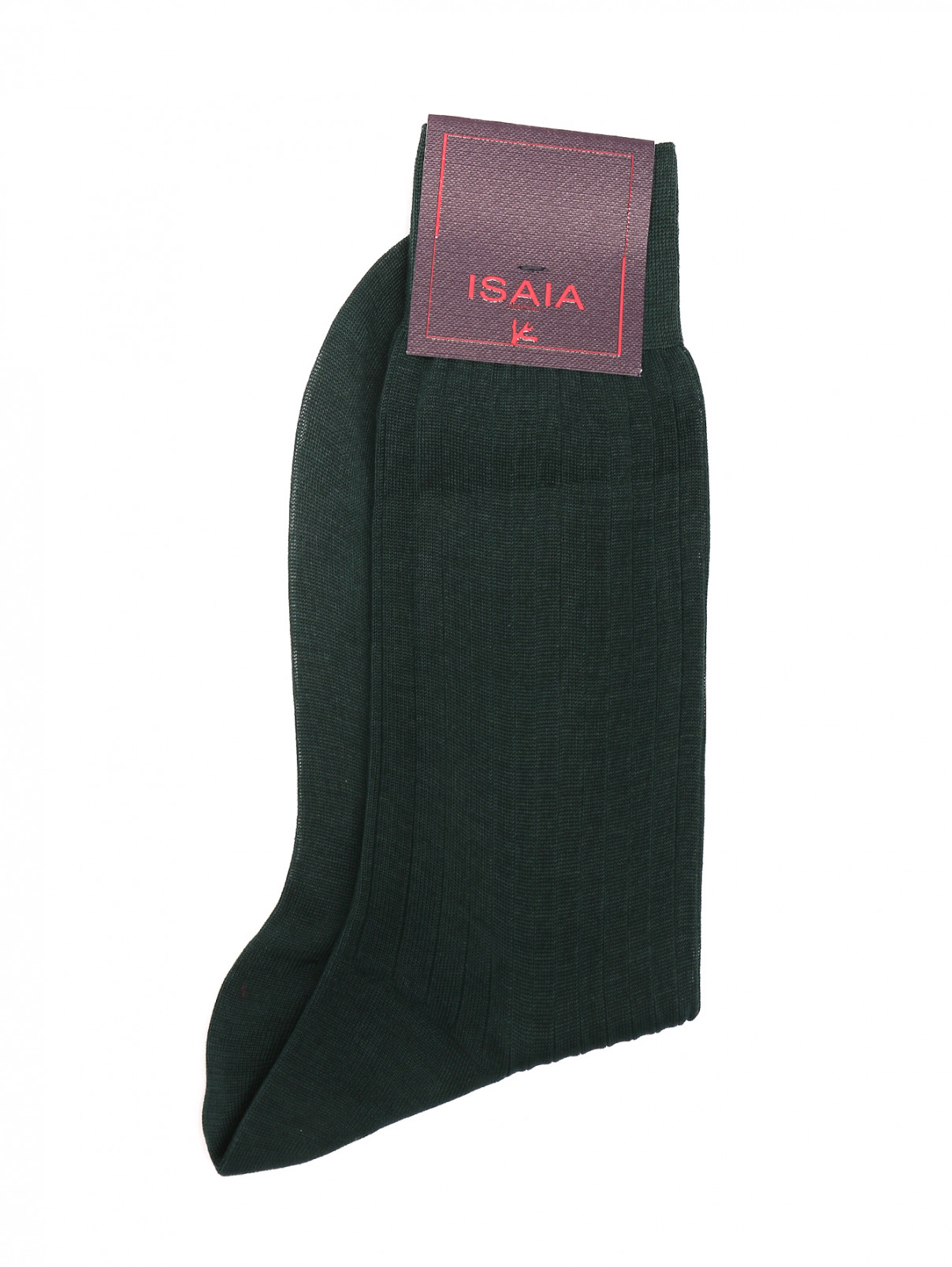 Носки из хлопка с принтом Isaia  –  Общий вид  – Цвет:  Зеленый