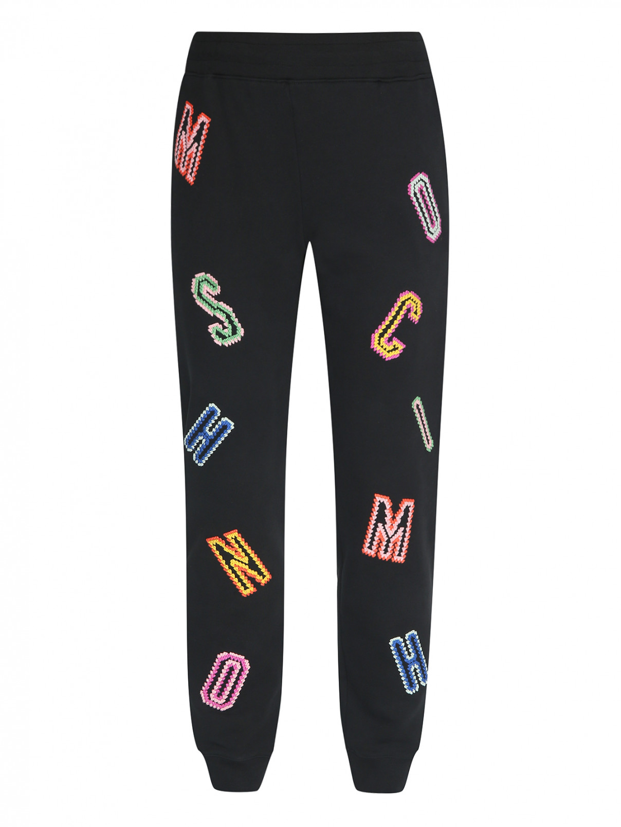 Трикотажные брюки с карманами Moschino  –  Общий вид  – Цвет:  Черный