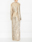 Платье-макси с запахом в паетках, декорированное кристаллами Jenny Packham  –  МодельВерхНиз1