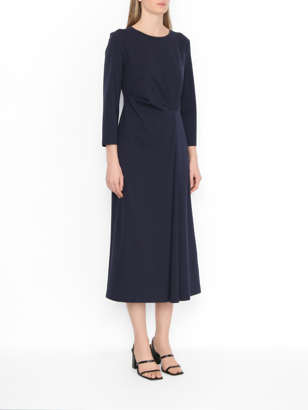 Трикотажное платье с длинными рукавами Weekend Max Mara  –  МодельВерхНиз  – Цвет:  Синий