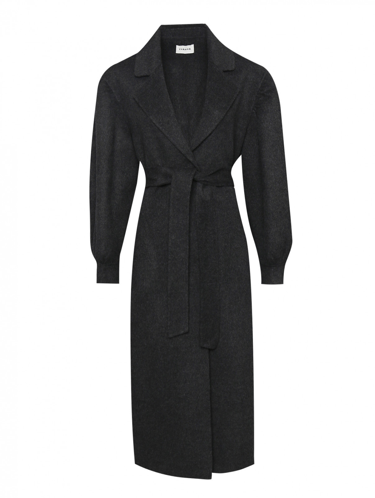 Пальто из шерсти с объемными рукавами P.A.R.O.S.H.  –  Общий вид  – Цвет:  Серый