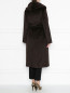 Пальто из шерсти с накладными карманами и капюшоном Marina Rinaldi  –  МодельВерхНиз1