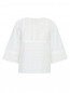 Блуза из хлопка с кружевными вставками Andrew GN  –  Общий вид