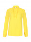 Трикотажная блуза из хлопка с декоративным жабо Marina Sport  –  Общий вид