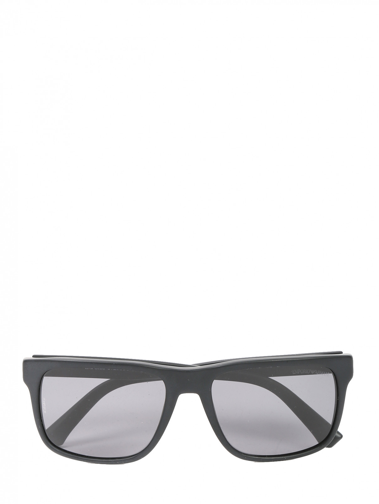 Солнцезащитные очки в оправе из пластика Emporio Armani  –  Общий вид  – Цвет:  Черный