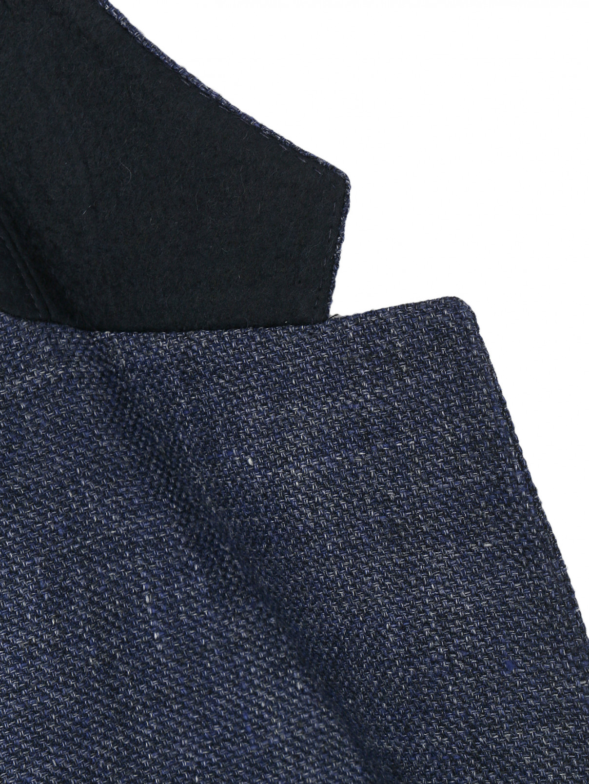 Пиджак из льна и шерсти LARDINI  –  Деталь1  – Цвет:  Синий