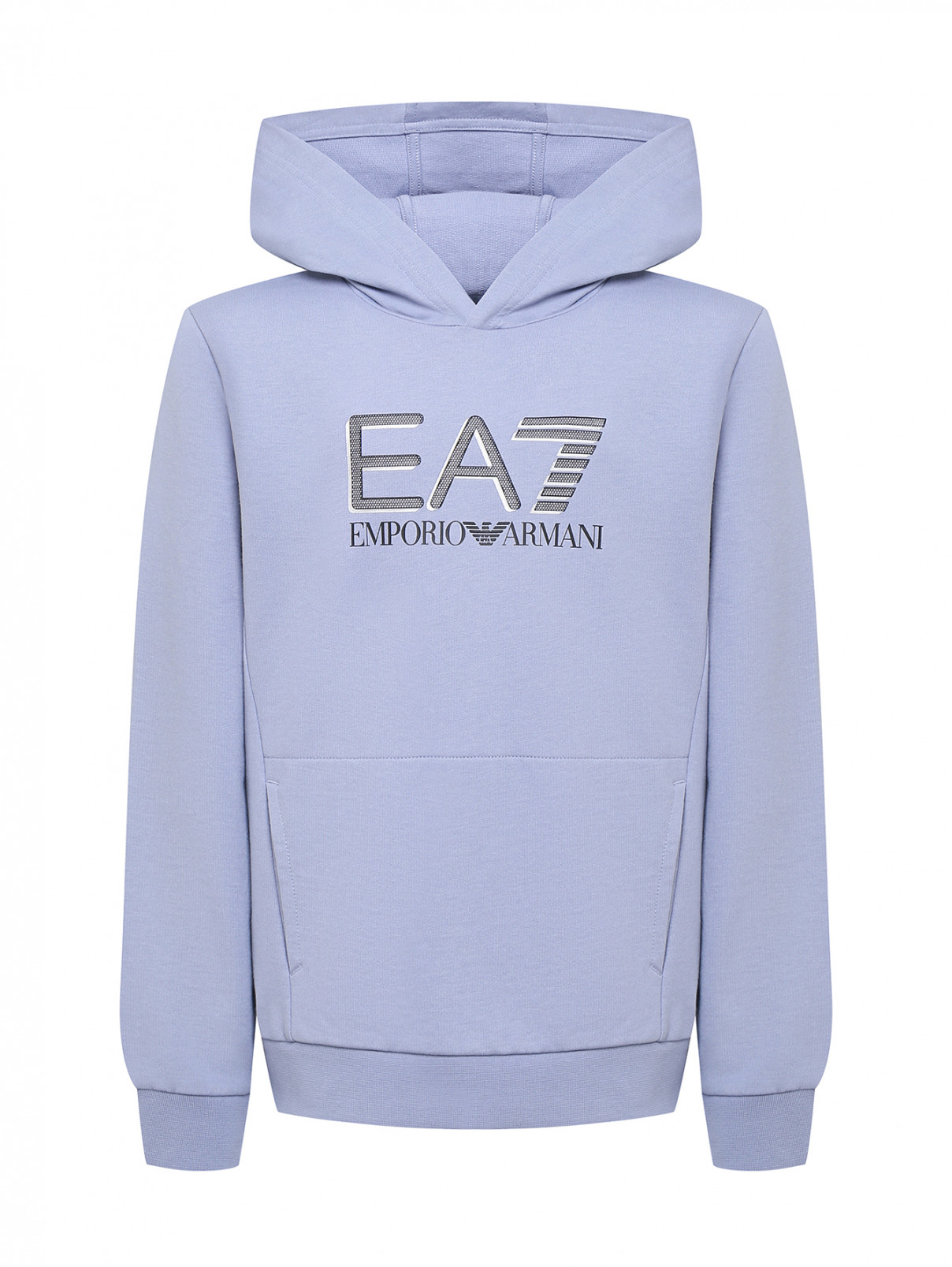 Толстовка с капюшоном и карманами EA 7  –  Общий вид  – Цвет:  Фиолетовый