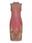 Платье-футляр с цветочным узоромм Marchesa  –  Общий вид