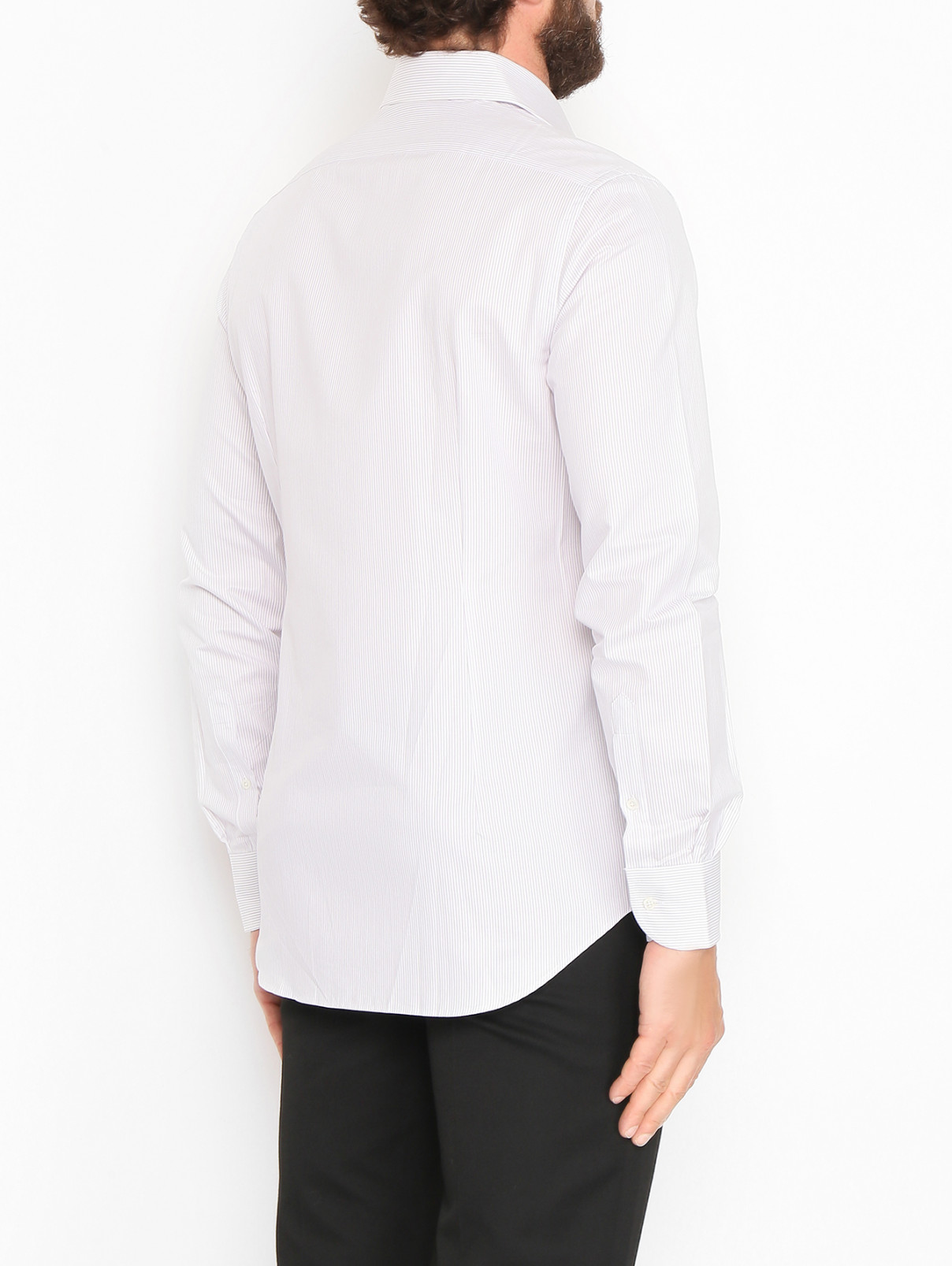 Рубашка из хлопка с узором Corneliani  –  МодельВерхНиз1