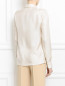 Блуза из шелка с контрастной отделкой Maison Margiela  –  Модель Верх-Низ1