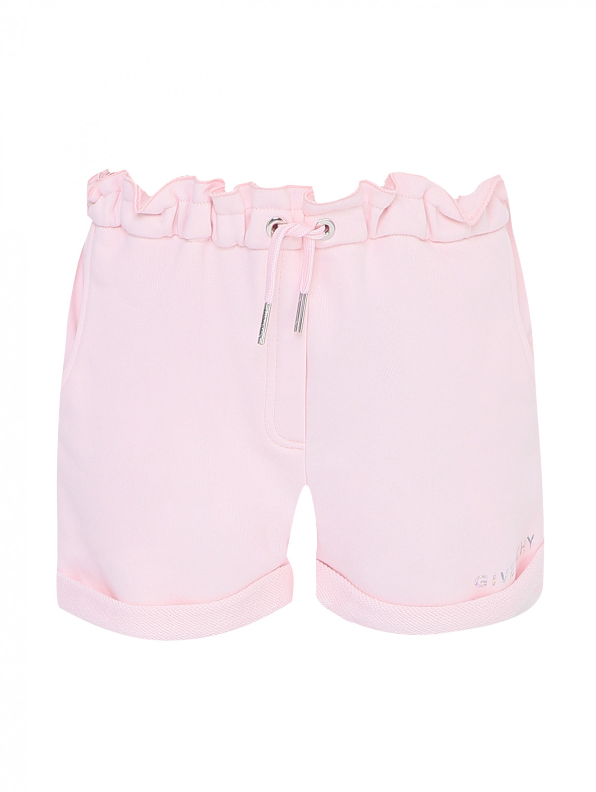 Хлопковые шорты с принтом и карманами Givenchy  –  Общий вид  – Цвет:  Розовый
