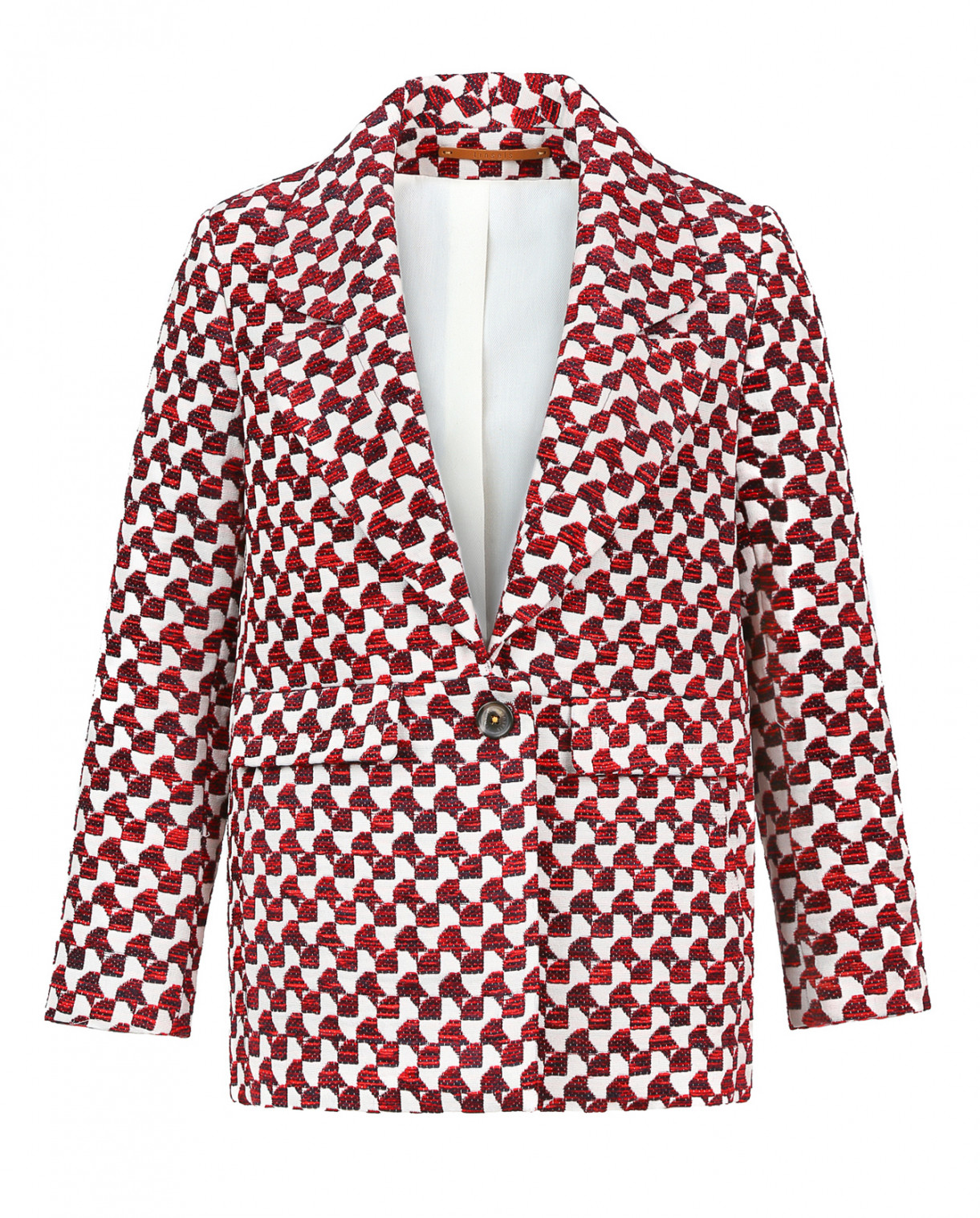Пальто с принтом и боковыми карманами Tinsels  –  Общий вид  – Цвет:  Узор