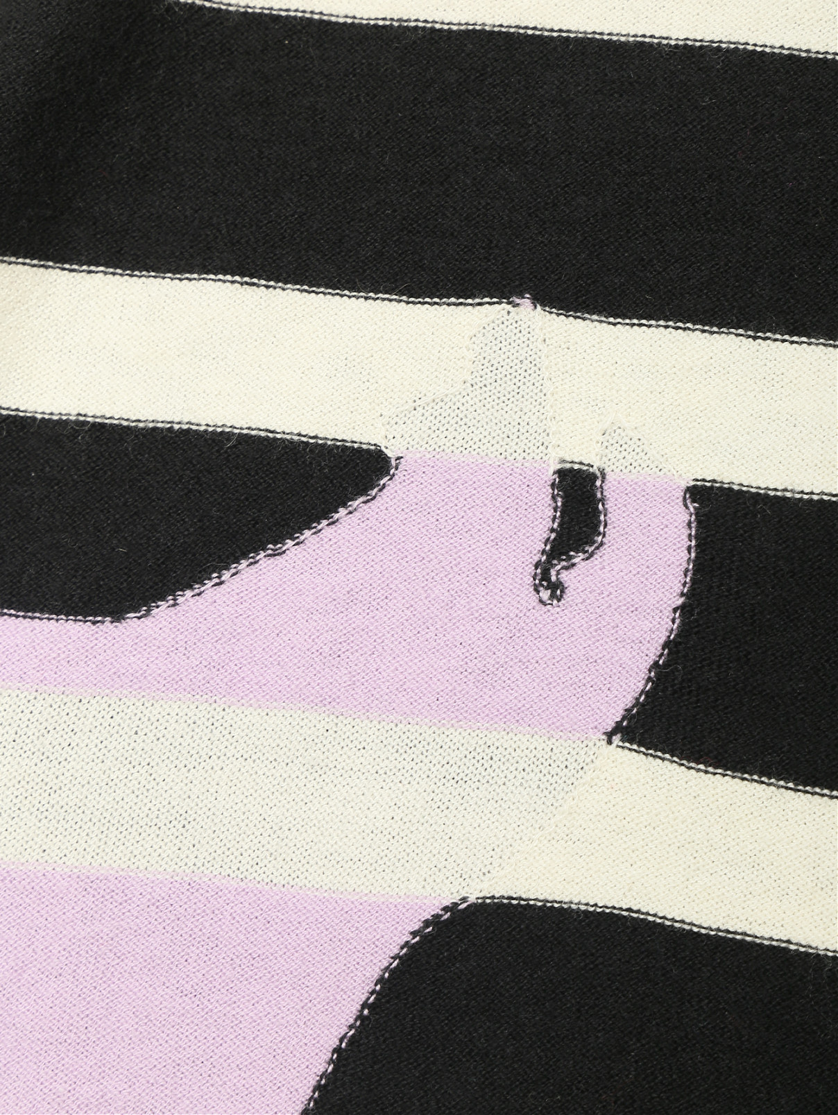 Джемпер из смешанного хлопка с узором Sonia Rykiel  –  Деталь1  – Цвет:  Черный