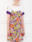 Платье свободного кроя из хлопка с цветочным узором Alberta Ferretti  –  Модель Верх-Низ