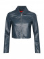 Укороченная куртка из кожи на молнии Max&Co  –  Общий вид