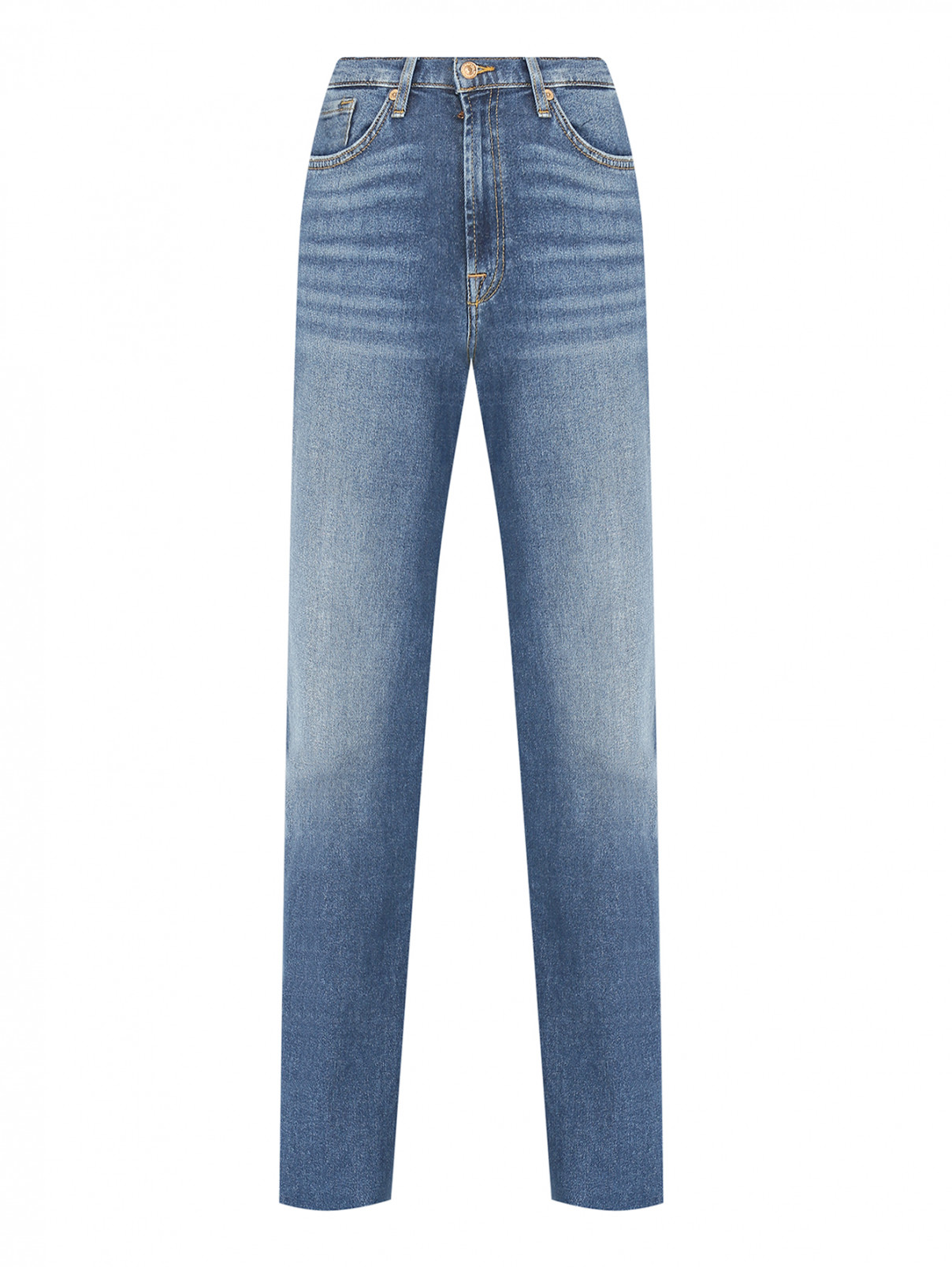 Джинсы-клеш  из хлопка 7 For All Mankind  –  Общий вид  – Цвет:  Синий
