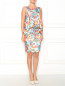 Платье из хлопка с баской и цветочным узором Moschino Couture  –  Модель Общий вид