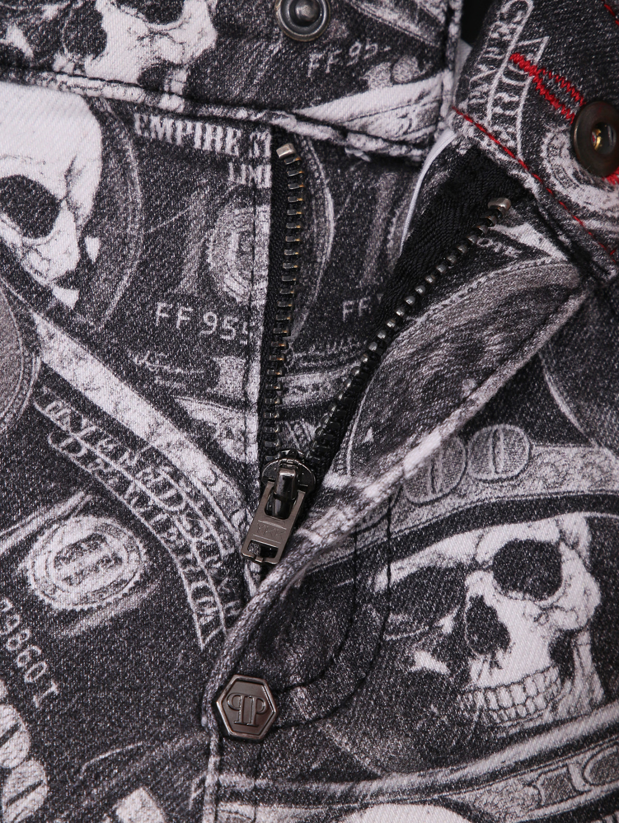 Шорты c узором из денима Philipp Plein  –  Деталь  – Цвет:  Узор