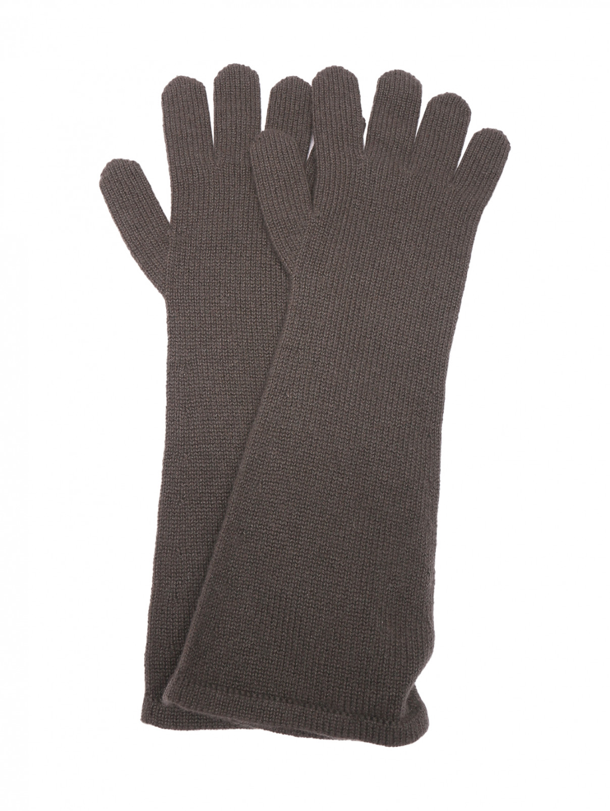 Длинные перчатки из кашемира Max Mara  –  Общий вид  – Цвет:  Коричневый