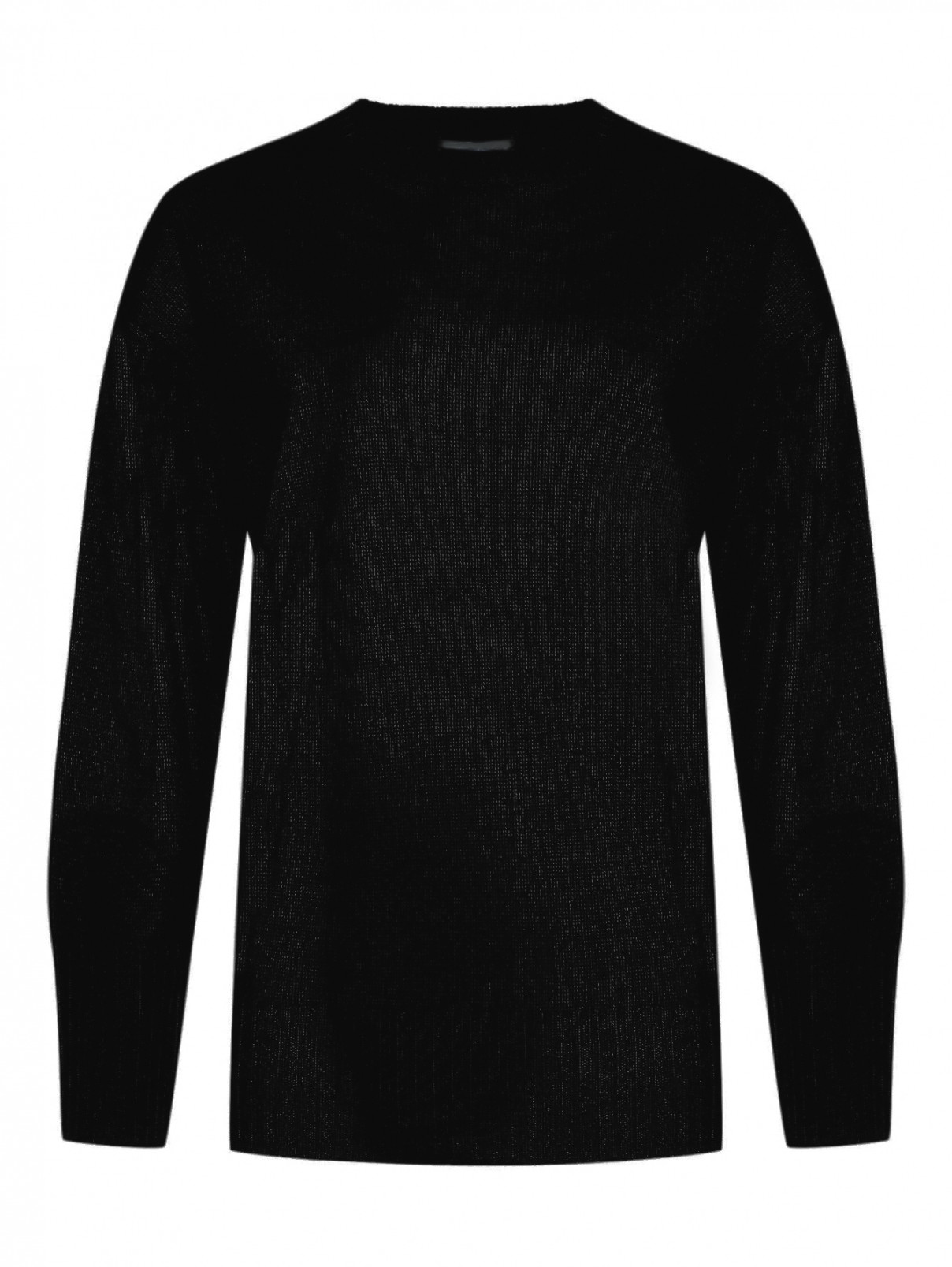Джемпер из шерсти с круглым вырезом Shade  –  Общий вид  – Цвет:  Черный
