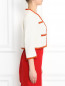 Укороченный жакет из шерсти с контрастными вставками из шелка Moschino  –  Модель Верх-Низ2