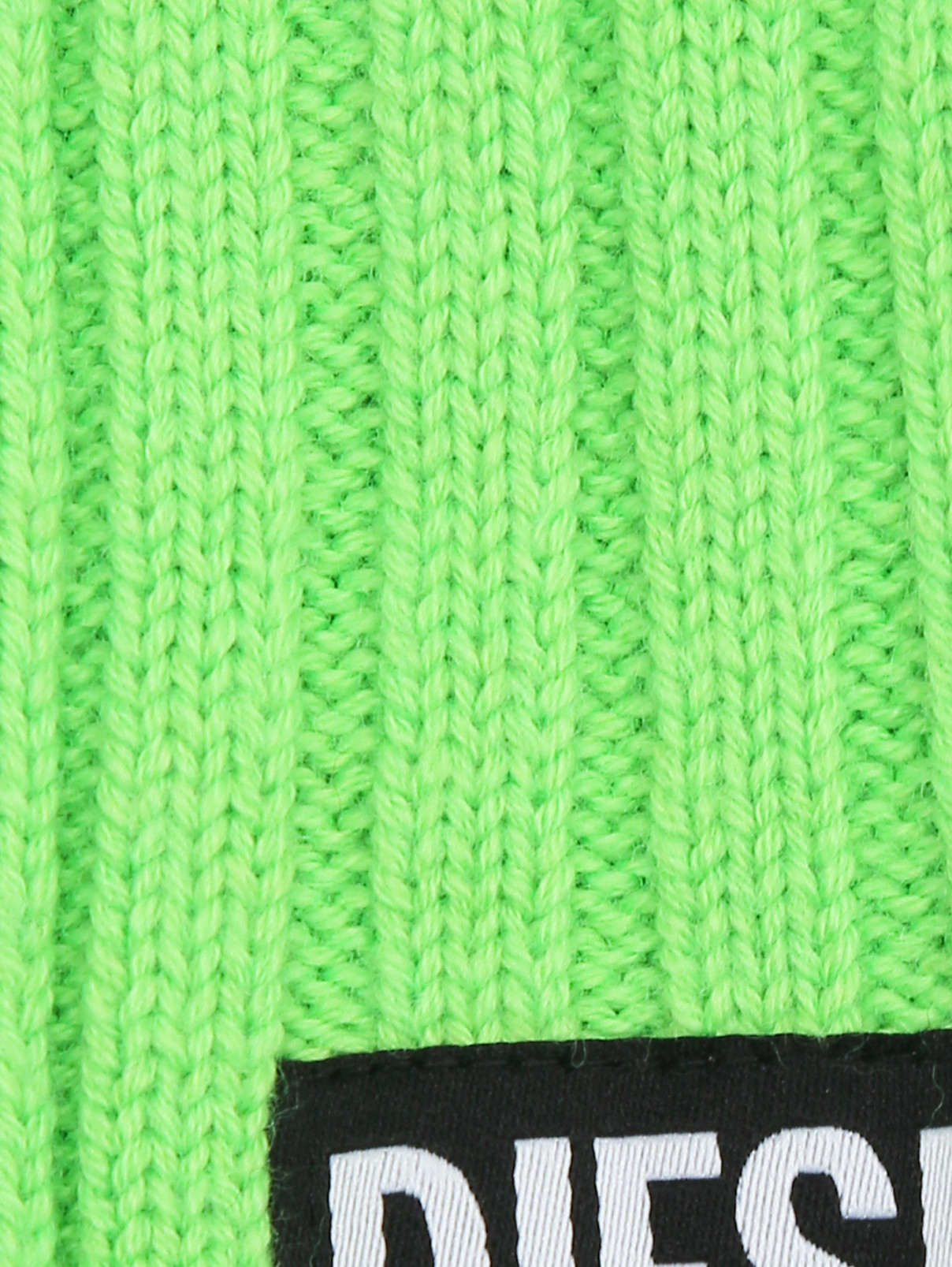 Однотонный шарф-снуд из шерсти и хлопка Diesel  –  Деталь1  – Цвет:  Зеленый