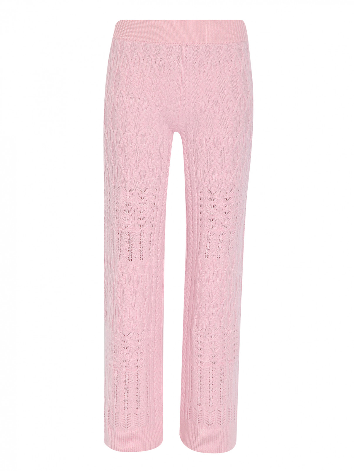 Трикотажные брюки из шерсти и кашемира Ermanno Scervino  –  Общий вид  – Цвет:  Розовый