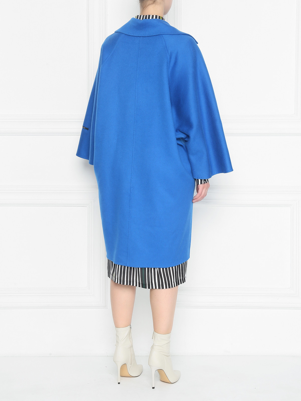 Пальто из кашемира с карманами Marina Rinaldi  –  МодельВерхНиз1  – Цвет:  Синий