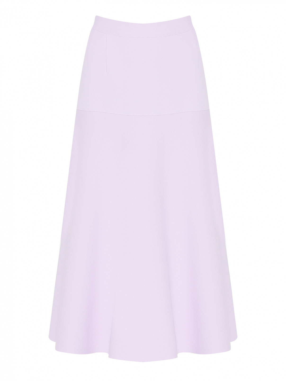 Трикотажная юбка-миди на резинке MRZ  –  Общий вид  – Цвет:  Фиолетовый
