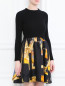 Платье из шерсти и кашемира с принтом Moschino Couture  –  Модель Верх-Низ