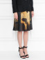 Плиссированная юбка с узором Moschino Couture  –  МодельВерхНиз