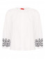 Блуза из хлопка с вышивкой Max&Co  –  Общий вид