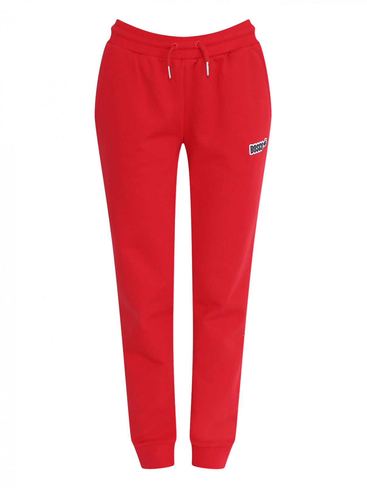 Спортивные брюки из хлопка BOSCO  –  Общий вид  – Цвет:  Красный