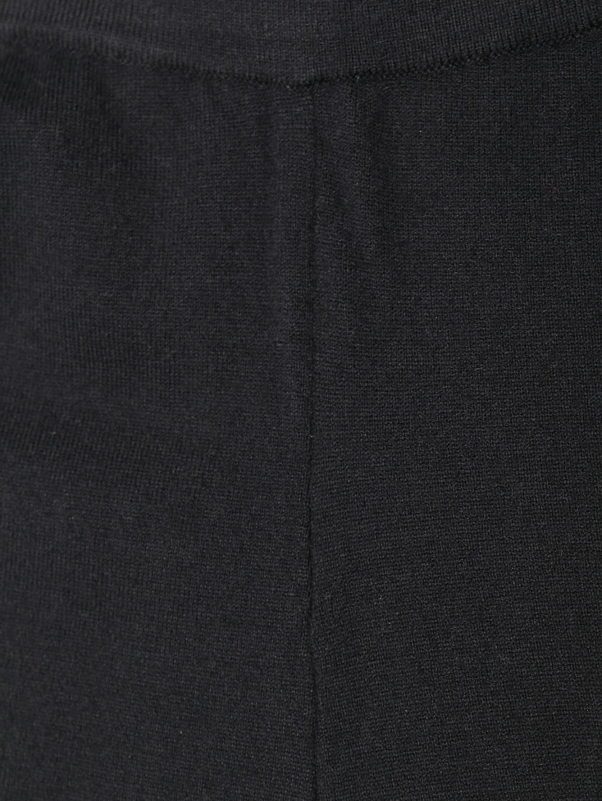 Трикотажные брюки на резинке с контрастным поясом Marina Rinaldi  –  Деталь  – Цвет:  Черный